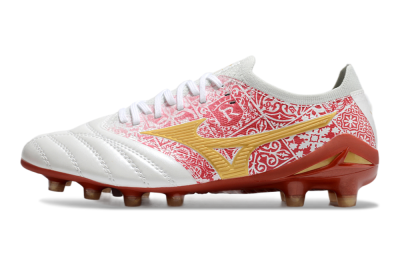 Mizuno Morelia Neo 4 Bate FG Football Boots - White/Red/Yellow