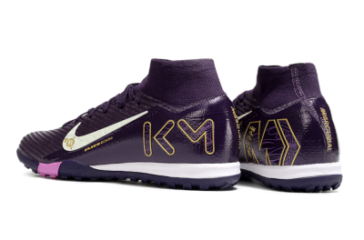 Nike Air Zoom Mercurial Superfly 10 Elite TF Football Shoes - Purple/White/Gold