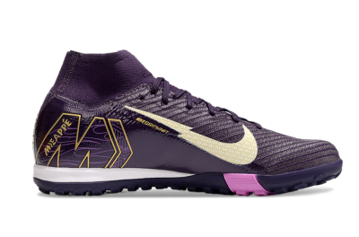Nike Air Zoom Mercurial Superfly 10 Elite TF Football Shoes - Purple/White/Gold