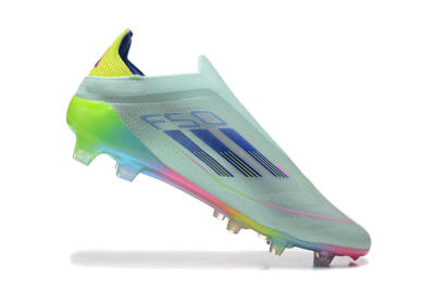 Adidas F50 Elite Laceless FG Football Boots - Jade/Blue/Pink/Yellow