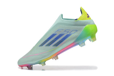 Adidas F50 Elite Laceless FG Football Boots - Jade/Blue/Pink/Yellow