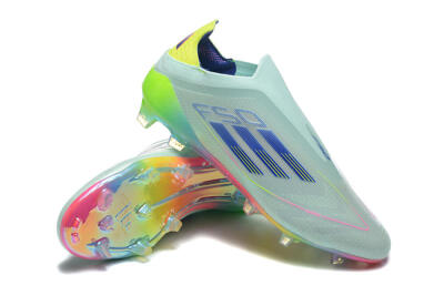 Adidas F50 Elite Laceless FG Football Boots - Jade/Blue/Pink/Yellow
