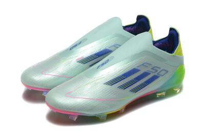 Adidas F50 Elite Laceless FG Football Boots - Jade/Blue/Pink/Yellow