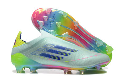 Adidas F50 Elite Laceless FG Football Boots - Jade/Blue/Pink/Yellow