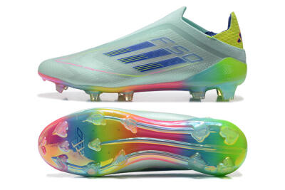 Adidas F50 Elite Laceless FG Football Boots - Jade/Blue/Pink/Yellow