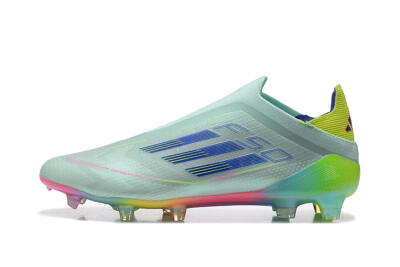 Adidas F50 Elite Laceless FG Football Boots - Jade/Blue/Pink/Yellow