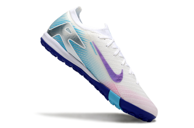 Nike Air Zoom Mercurial Vapor 16 Elite TF Football Shoes - White/Purple/Silver/Jade