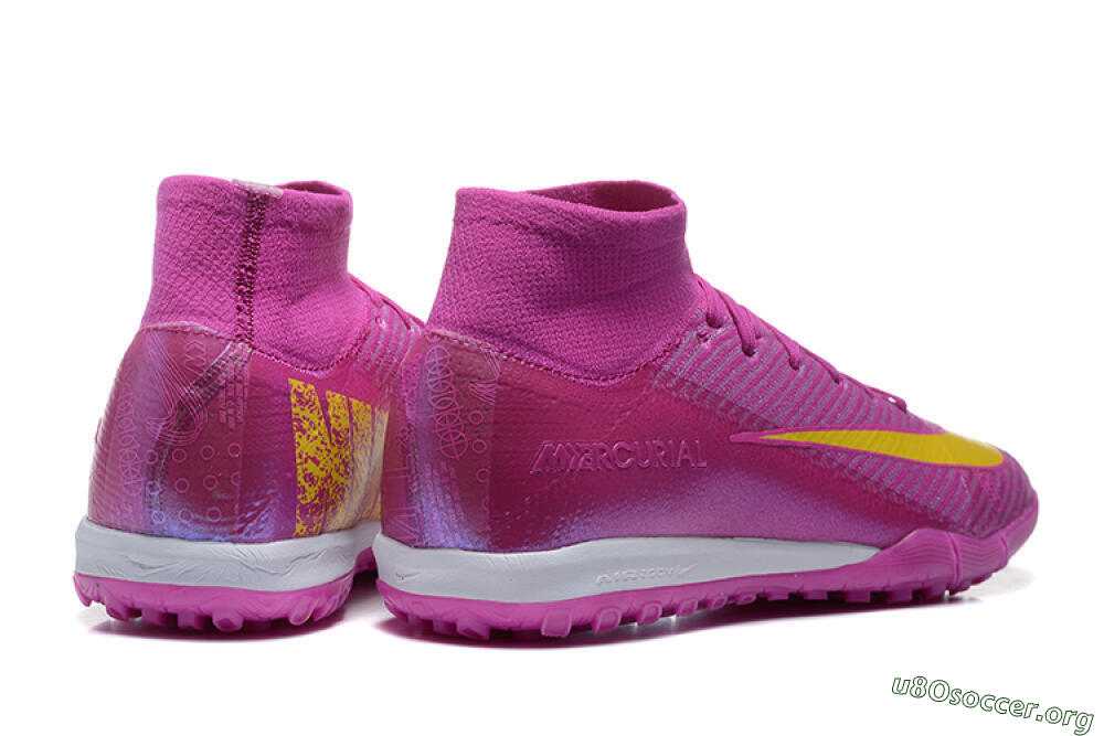 Nike Air Zoom Mercurial Superfly 10 Elite TF Football Shoes - PurpleYellow/White 9