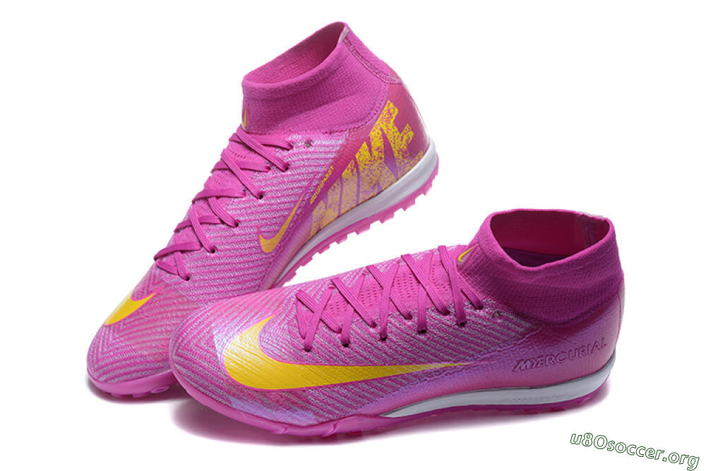 Nike Air Zoom Mercurial Superfly 10 Elite TF Football Shoes - PurpleYellow/White 6