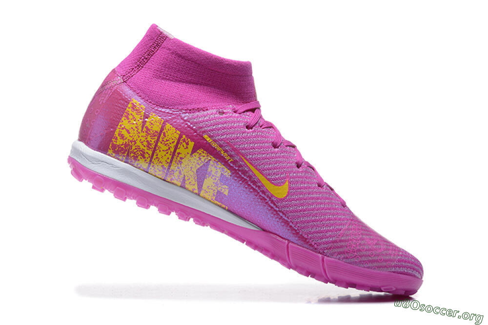 Nike Air Zoom Mercurial Superfly 10 Elite TF Football Shoes - PurpleYellow/White 7