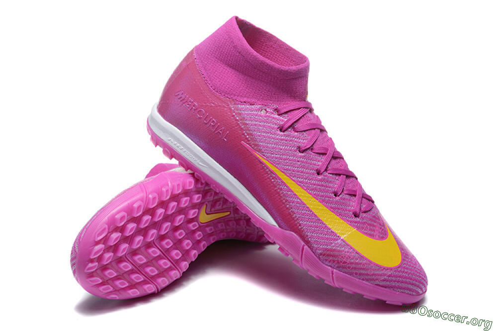 Nike Air Zoom Mercurial Superfly 10 Elite TF Football Shoes - PurpleYellow/White 4