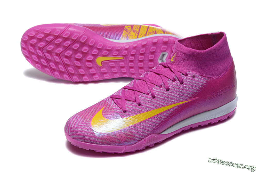 Nike Air Zoom Mercurial Superfly 10 Elite TF Football Shoes - PurpleYellow/White 0
