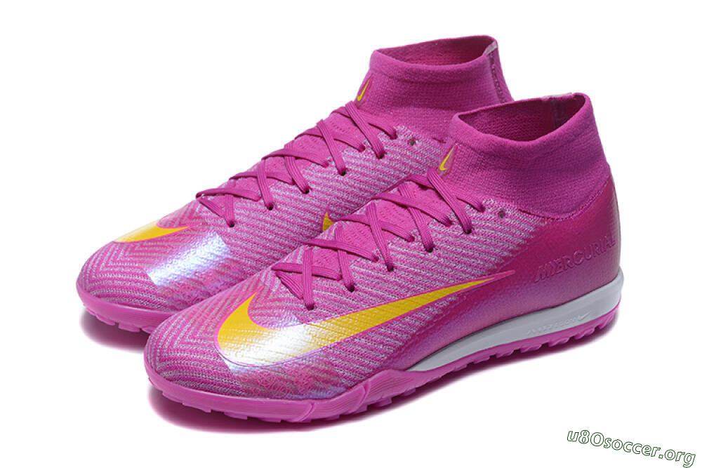 Nike Air Zoom Mercurial Superfly 10 Elite TF Football Shoes - PurpleYellow/White 5