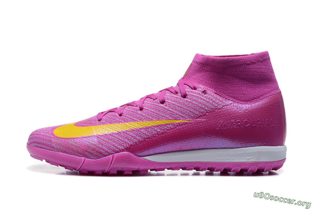 Nike Air Zoom Mercurial Superfly 10 Elite TF Football Shoes - PurpleYellow/White 3