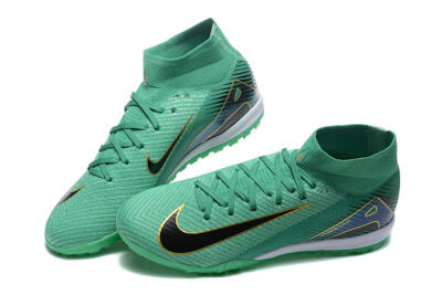 Nike Air Zoom Mercurial Superfly 10 Elite TF Football Shoes - Green/Gold/White