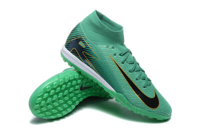 Nike Air Zoom Mercurial Superfly 10 Elite TF Football Shoes - Green/Gold/White