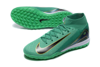 Nike Air Zoom Mercurial Superfly 10 Elite TF Football Shoes - Green/Gold/White