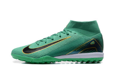 Nike Air Zoom Mercurial Superfly 10 Elite TF Football Shoes - Green/Gold/White