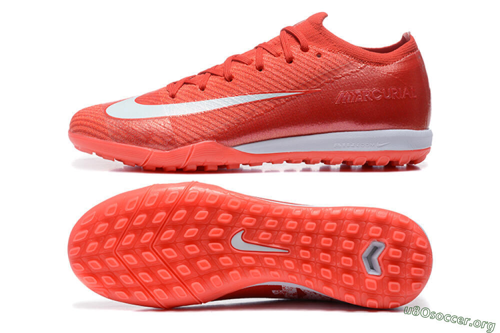 Nike Air Zoom Mercurial Vapor 16 Elite TF Football Shoes - Red/White 1