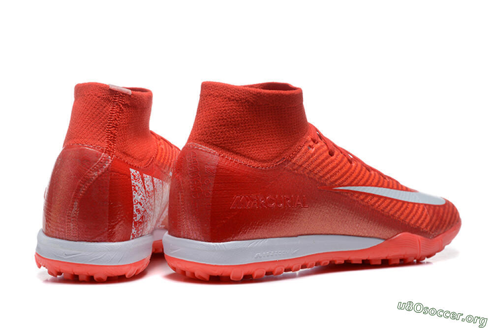 Nike Air Zoom Mercurial Superfly 10 Elite TF Football Shoes - Red/White 9
