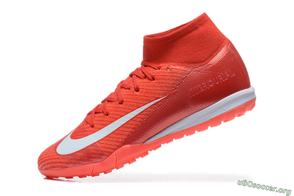 Nike Air Zoom Mercurial Superfly 10 Elite TF Football Shoes - Red/White 8
