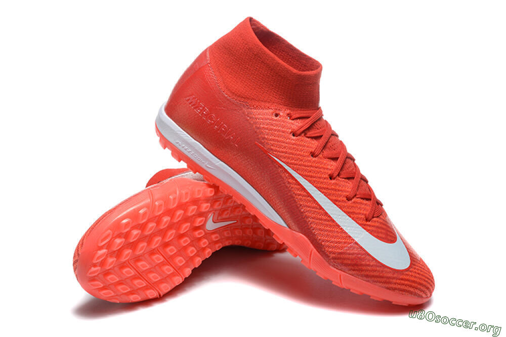 Nike Air Zoom Mercurial Superfly 10 Elite TF Football Shoes - Red/White 4
