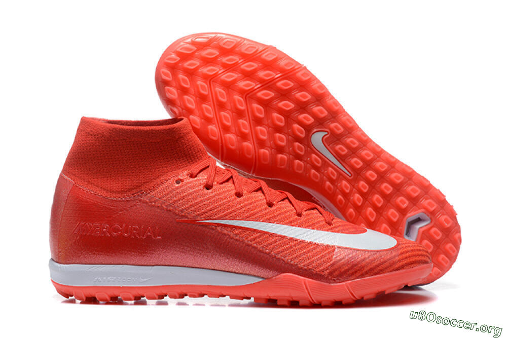 Nike Air Zoom Mercurial Superfly 10 Elite TF Football Shoes - Red/White 2