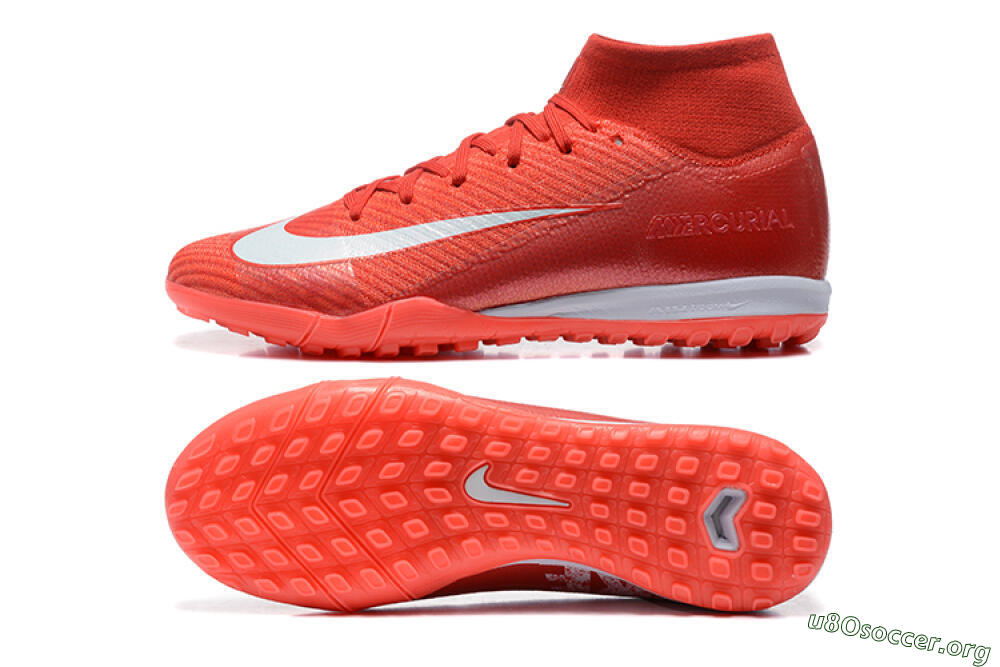 Nike Air Zoom Mercurial Superfly 10 Elite TF Football Shoes - Red/White 1