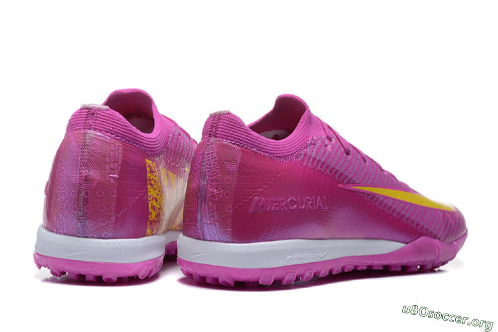 Nike Air Zoom Mercurial Vapor 16 Elite TF Football Shoes - Pink/Yellow/White 9