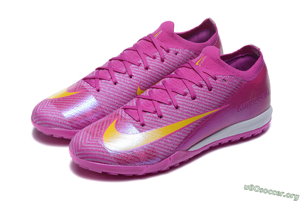Nike Air Zoom Mercurial Vapor 16 Elite TF Football Shoes - Pink/Yellow/White 5