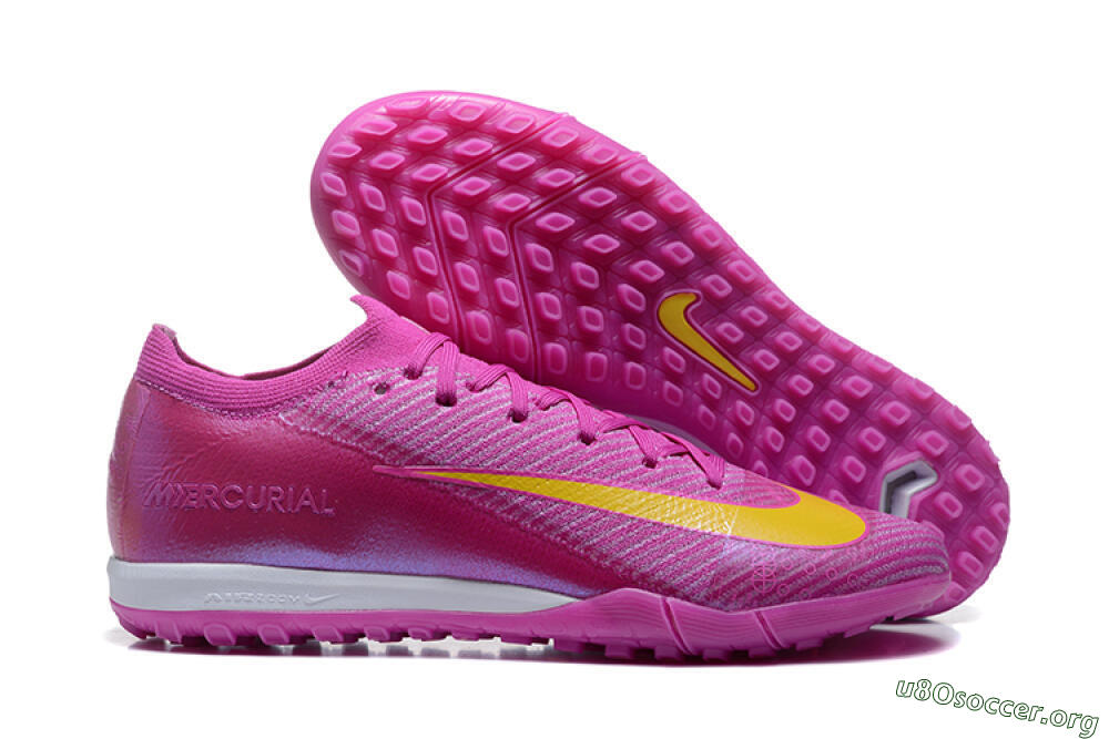 Nike Air Zoom Mercurial Vapor 16 Elite TF Football Shoes - Pink/Yellow/White 2