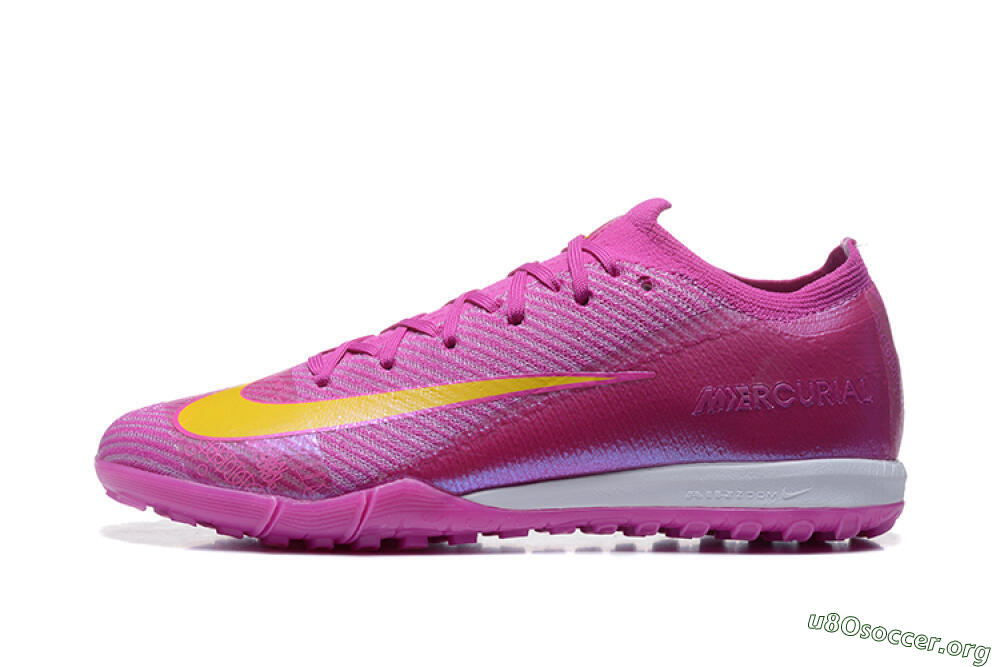 Nike Air Zoom Mercurial Vapor 16 Elite TF Football Shoes - Pink/Yellow/White 3