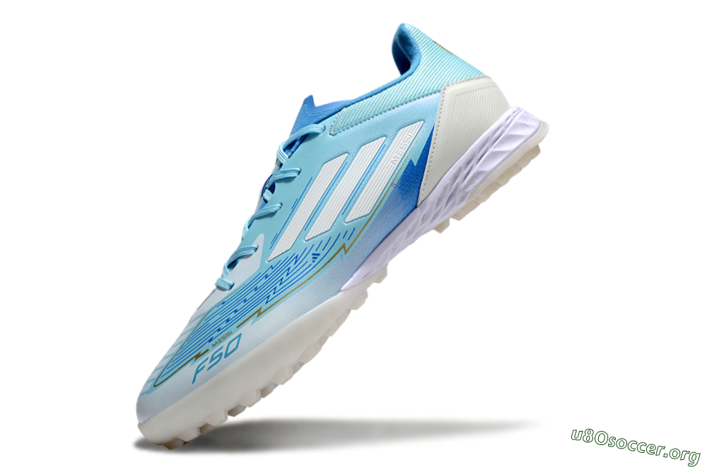 Adidas F50 Pro TF Football Shoes - Jade/White/Beige 5