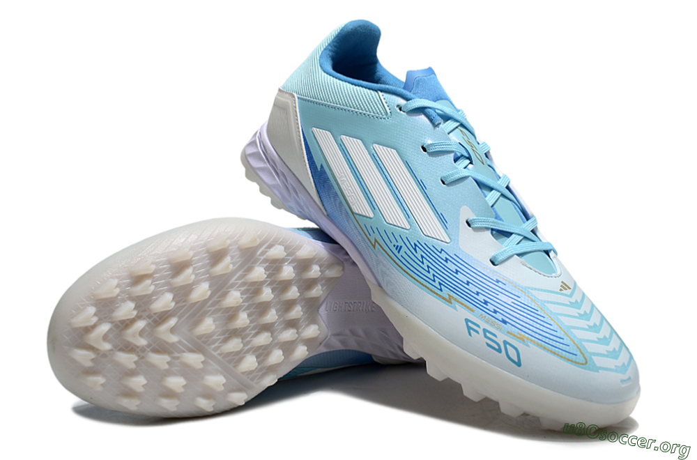 Adidas F50 Pro TF Football Shoes - Jade/White/Beige 0