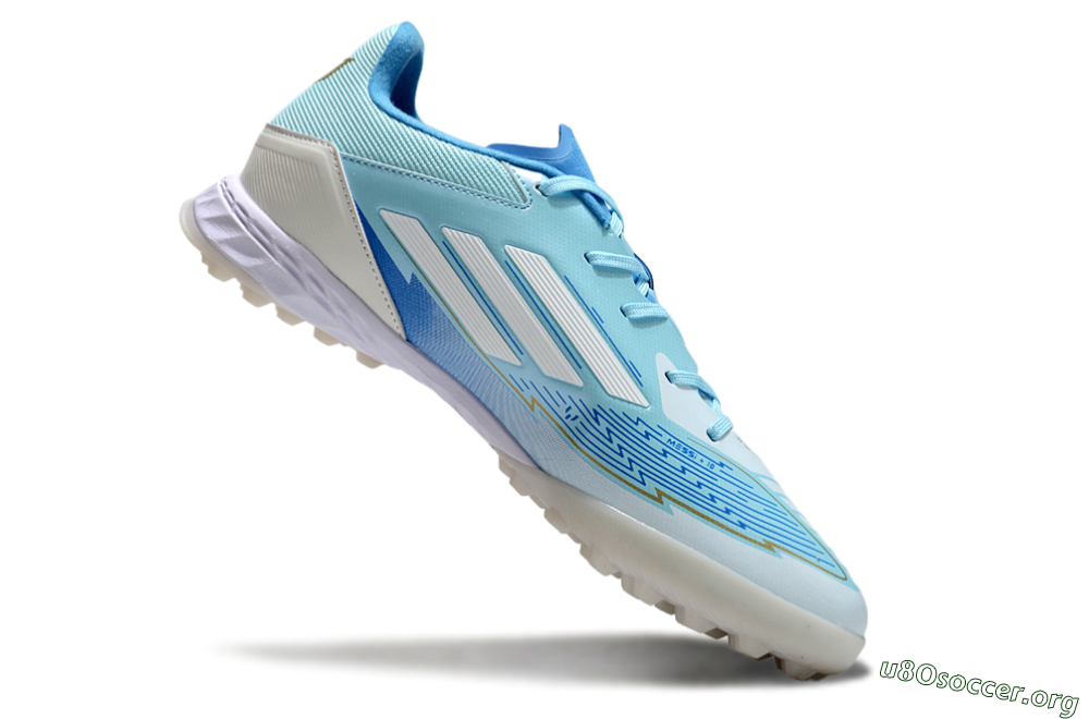 Adidas F50 Pro TF Football Shoes - Jade/White/Beige 4