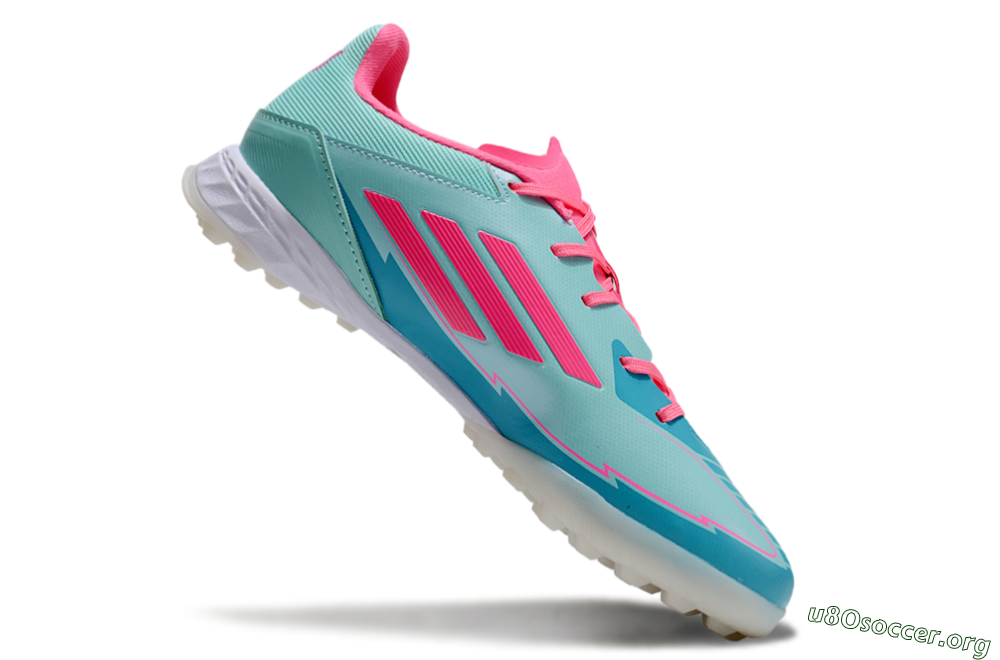 Adidas F50 Pro TF Football Shoes - Jade/Pink/White 4