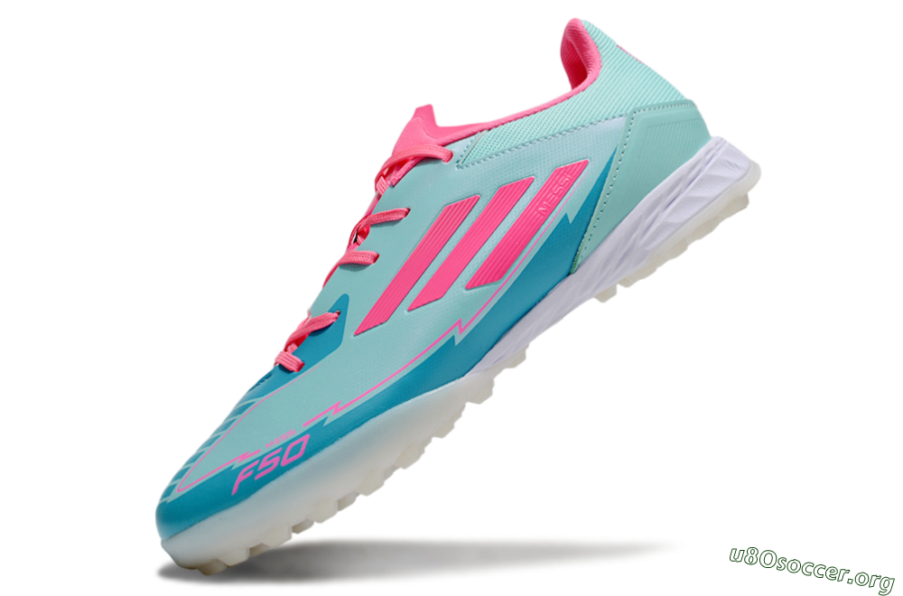 Adidas F50 Pro TF Football Shoes - Jade/Pink/White 5