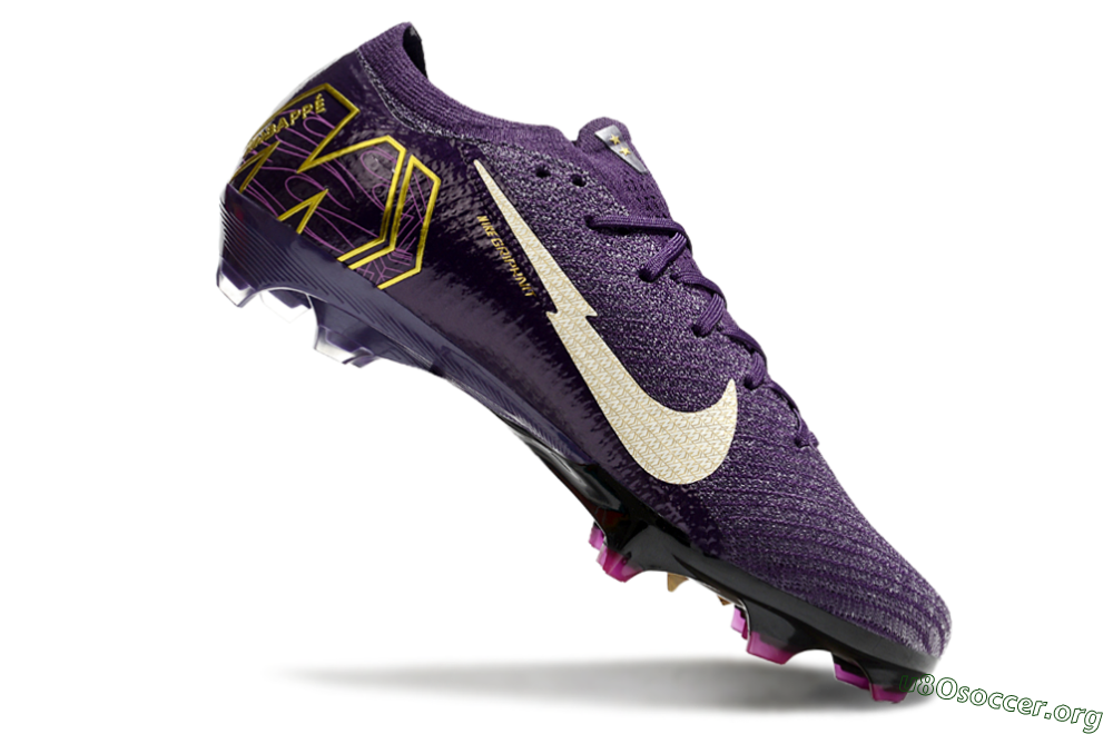 Nike Air Zoom Mercurial Vapor 16 Elite FG Football Boots - Purple/White/Gold 4