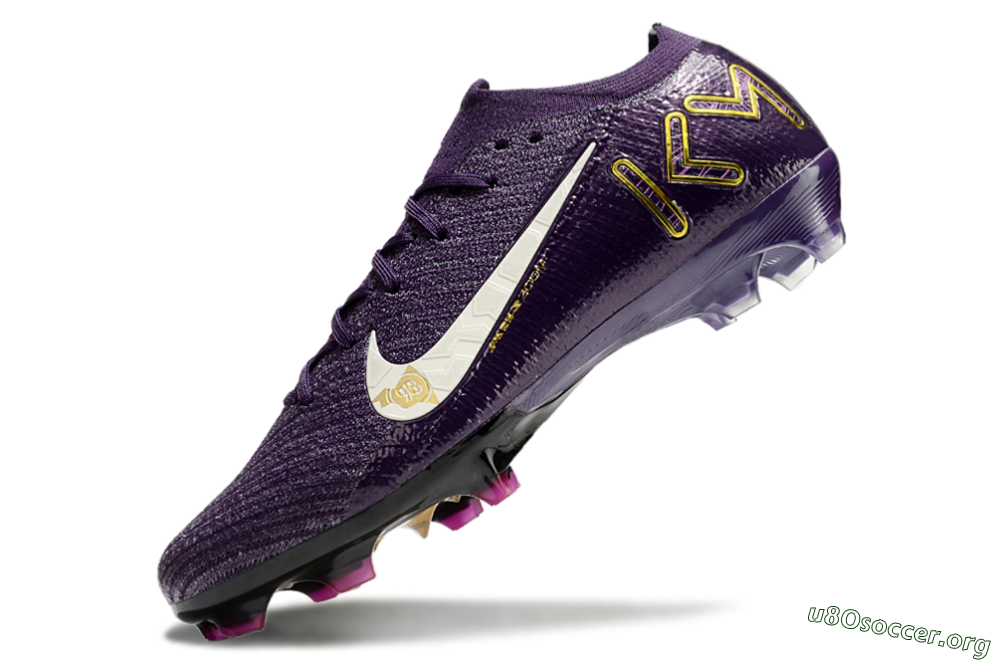 Nike Air Zoom Mercurial Vapor 16 Elite FG Football Boots - Purple/White/Gold 5