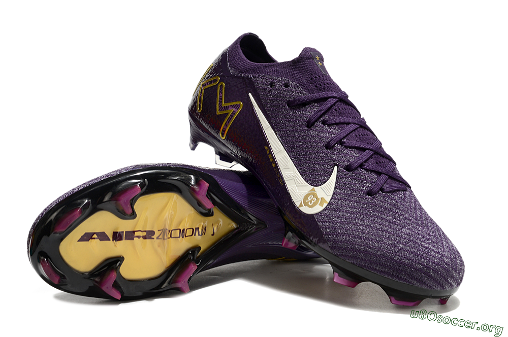 Nike Air Zoom Mercurial Vapor 16 Elite FG Football Boots - Purple/White/Gold 0