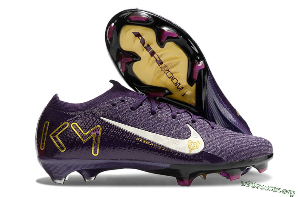 Nike Air Zoom Mercurial Vapor 16 Elite FG Football Boots - Purple/White/Gold 2