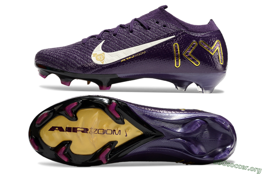 Nike Air Zoom Mercurial Vapor 16 Elite FG Football Boots - Purple/White/Gold 1