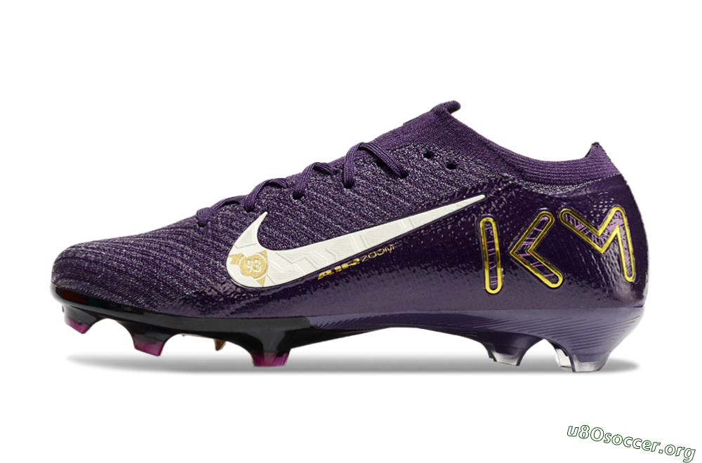 Nike Air Zoom Mercurial Vapor 16 Elite FG Football Boots - Purple/White/Gold 3
