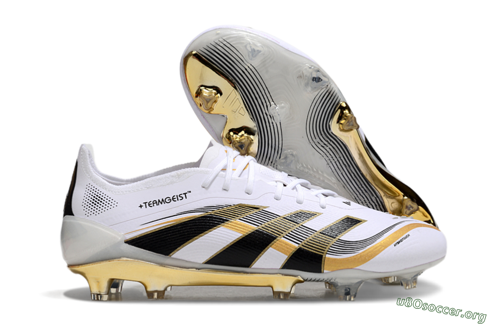 Adidas Predator Elite 25 FG Football Boots - White/Black/Gold 2