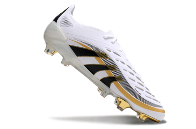Adidas Predator Elite 25 FG Football Boots - White/Black/Gold