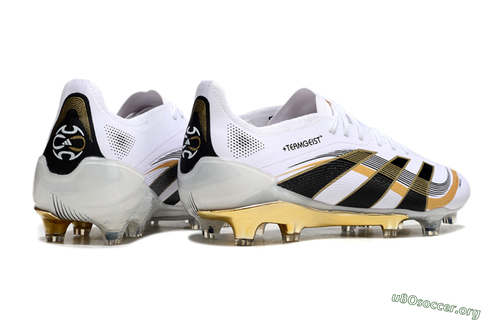 Adidas Predator Elite 25 FG Football Boots - White/Black/Gold 6