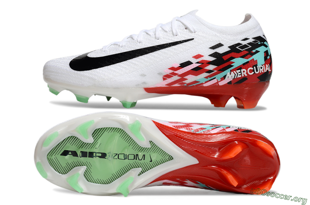 Nike Air Zoom Mercurial Vapor 16 Elite FG Football Boots - White/Black/Red 1
