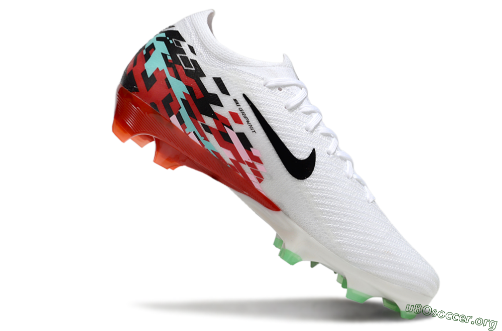Nike Air Zoom Mercurial Vapor 16 Elite FG Football Boots - White/Black/Red 4