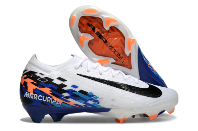 Nike Air Zoom Mercurial Vapor 16 Elite FG Football Boots - White/Black/Blue/Orange