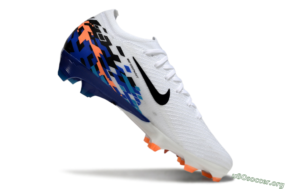 Nike Air Zoom Mercurial Vapor 16 Elite FG Football Boots - White/Black/Blue/Orange 3